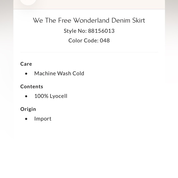 We the Free Wonderland Denim Skirt - Picture 6 of 6